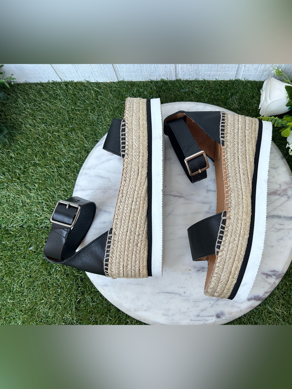 SEE BY CHLOE Glyn leather platform Espadrille Sandals $325 size 39 new - Picture 15 of 16